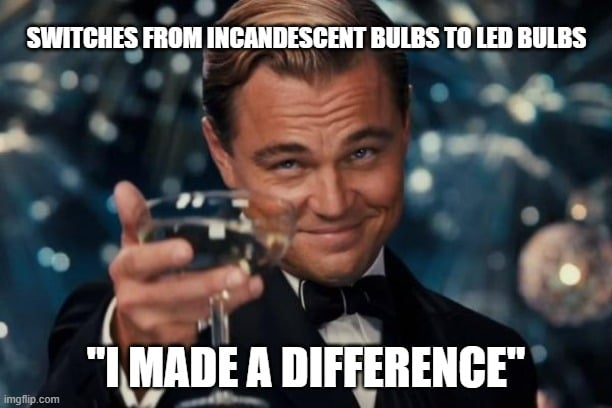 SWITCHES FROM INCANDESCENT BULBS TO LED BULBS