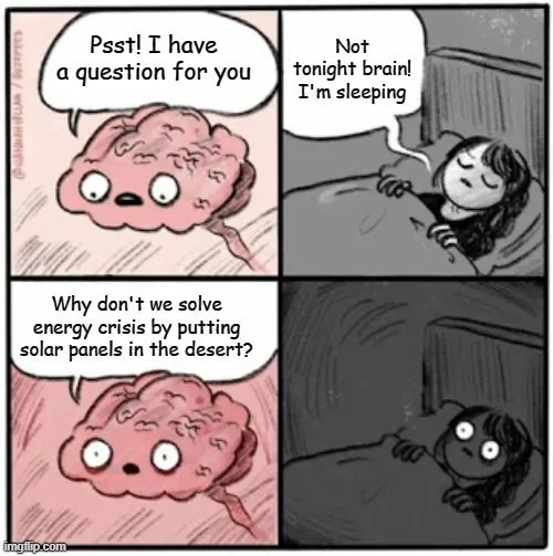 Not tonight brain! I'm sleeping meme