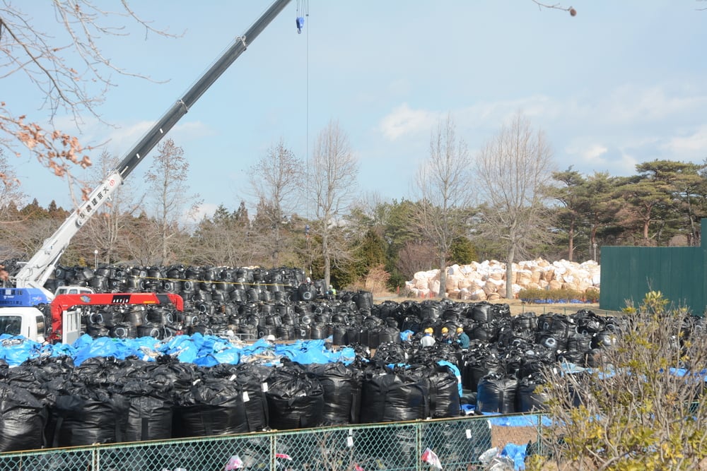 Soil,Contamination,Collected,From,Contaminated,Areas,In,Tomioka,,Fukushima,On