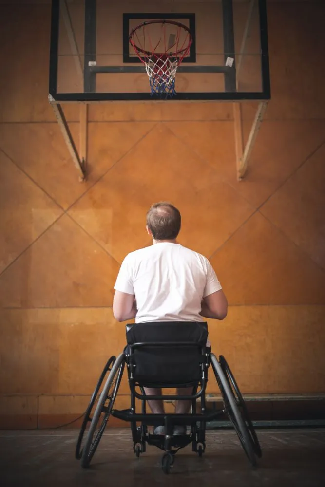 Rear,View,Of,A,Basketball,Player,In,Free,Throw,Pose