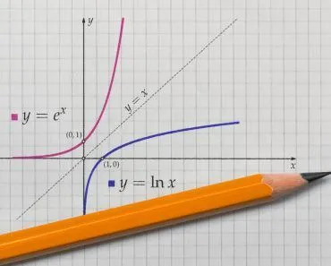 Exponential,And,Natural,Logarithmic,Function,Plotted,On,Bright,Background