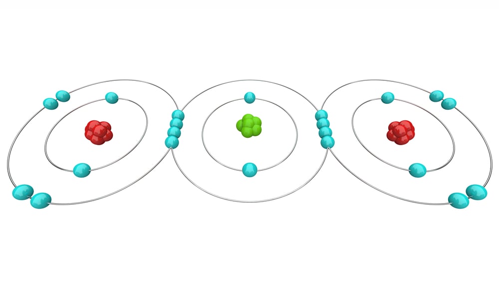 An,Atomic,Diagram,Of,Carbon,Dioxide,,Or,Co2,,Showing,Its