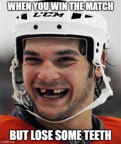 WHEN YOU WIN THE MATCH meme