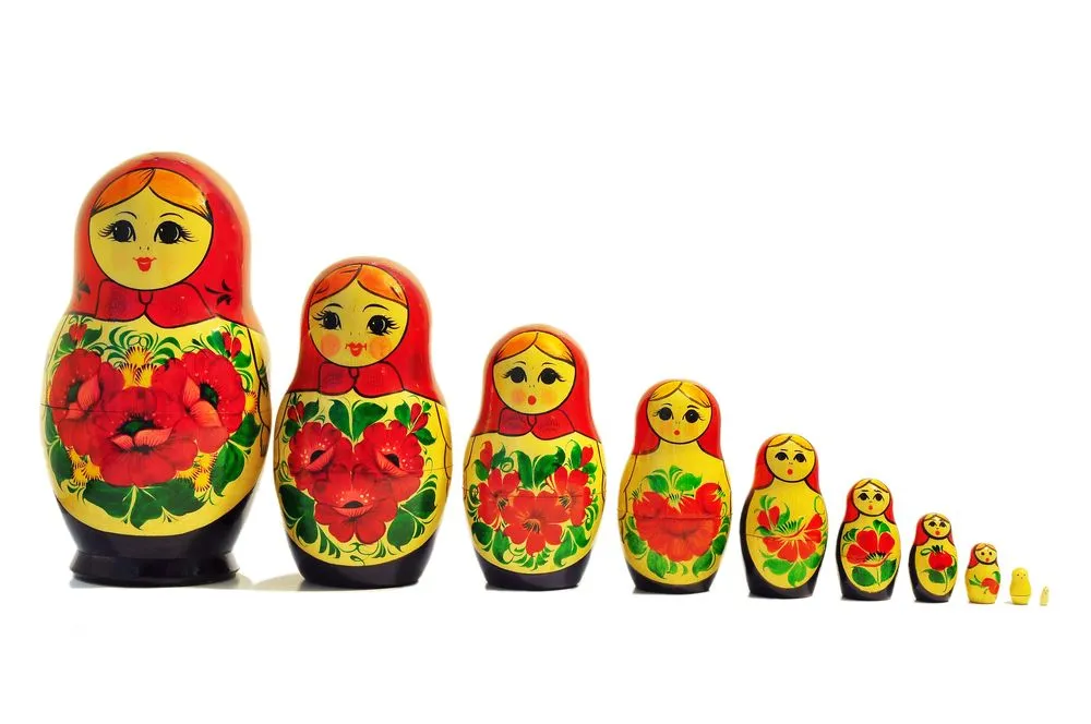 Russian,Doll,Babushka,Single,Row