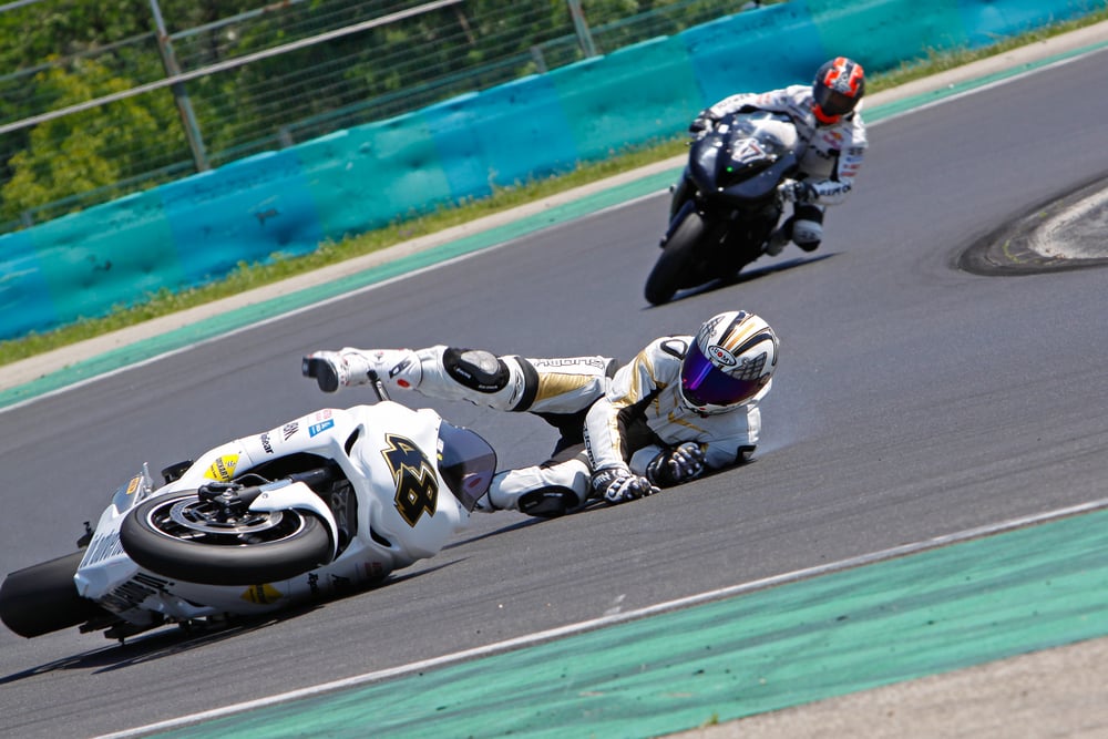 Hungaroring,,Hungary,-,June,19:,An,Unidentified,Rider,Crashes,At