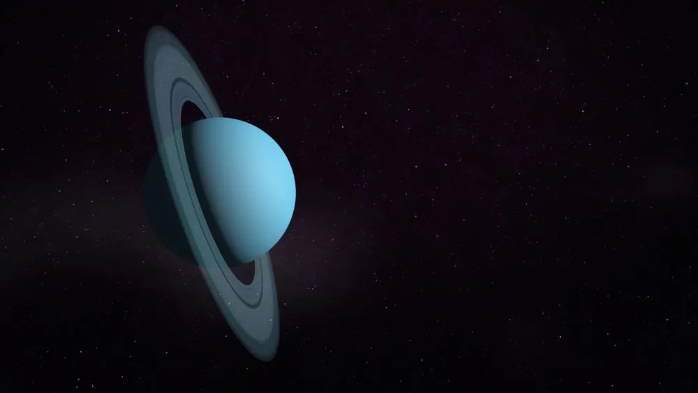 Uranus,With,Ring,And,Text,Space,On,The,Right.,Ultra