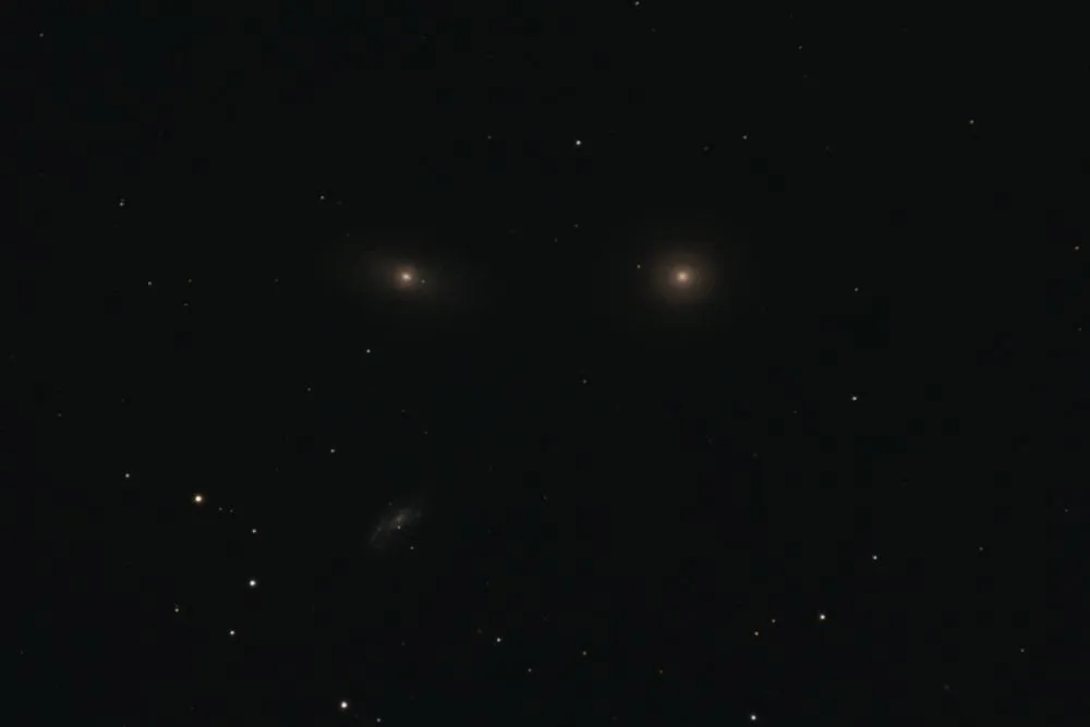 The,Elliptical,Galaxy,Messier,105,,The,Lenticular,Galaxy,Ngc,3384,
