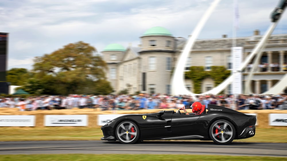 Goodwood,,England,-,July,2019:,Black,Ferrari,Monza,Sp2,Supercar
