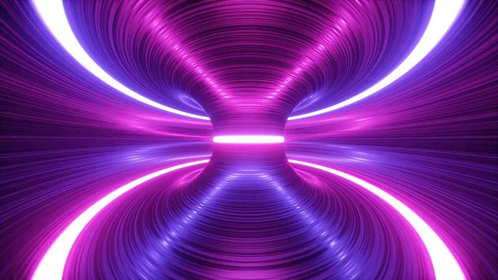 3d,Render,,Abstract,Scientific,Background,With,Fluorescent,Horizontal,Lines,Glowing