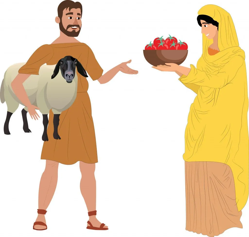 Exchanging Goods instead of Money barter system