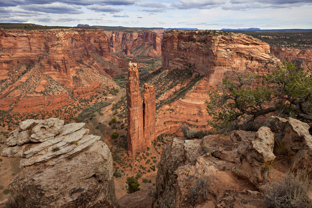 Spider Rock in Canyon de Chelly, Arizona.