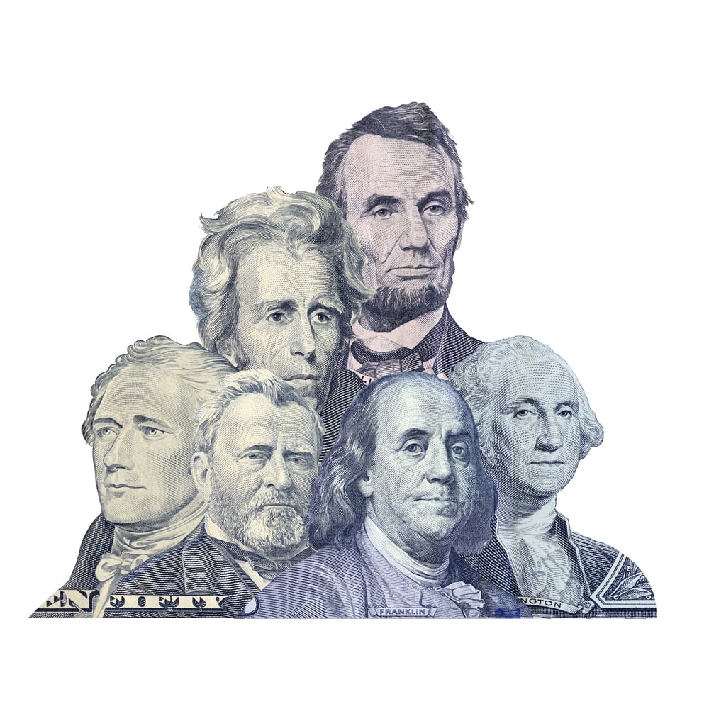 The,President,Of,Usa,Dollar,Banknote,American,Isolated,On,White