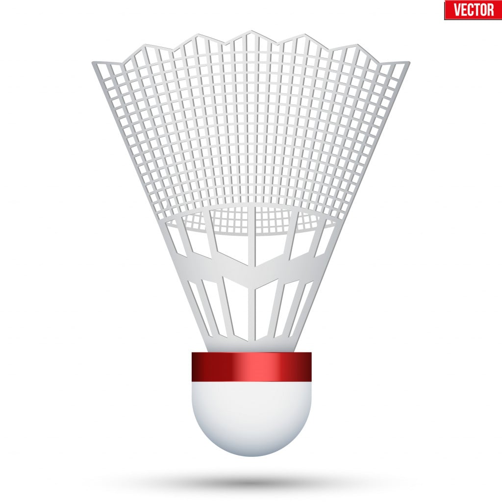Badminton shuttlecock. Badminton Sport equipment