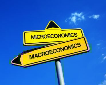 Microeconomics,Vs,Macroeconomics,-,Traffic,Sign,With,Two,Options,-