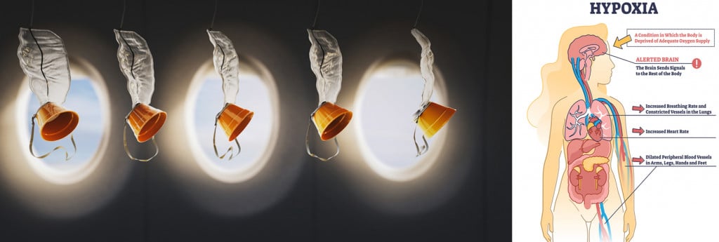 Rapid depressurisation of the aircraft cabin triggers deployment of oxygen masks to prevent hypoxia