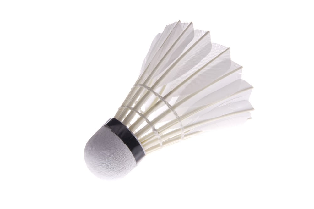 Shuttlecock,Isolated,On,White,Background.