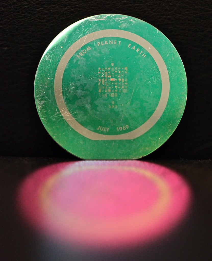 The disc of goodwill messages carrying messages from Earth from July 1969