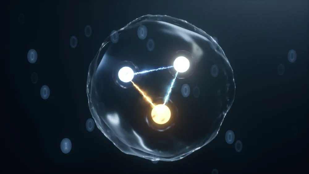 Theoretical,Physics,Quark,And,Gluon,Subatomic,Simulation.,3d,Illustration