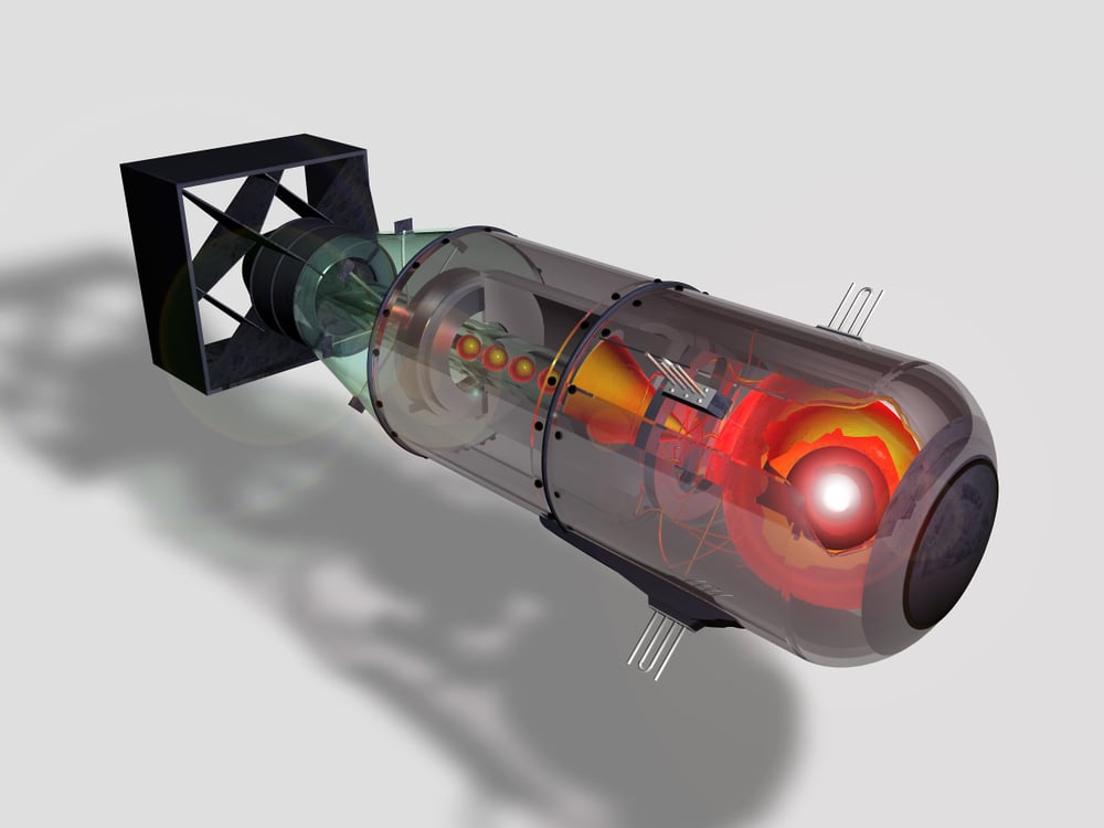 Transparent,Little,Boy,Bomb,On,White,Background,,3d,Rendering