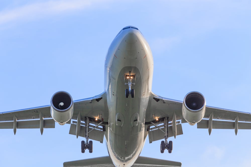 Airplane,Is,Landing,On,The,Airport,,Suvarnabhumi,Airport,,Thailand