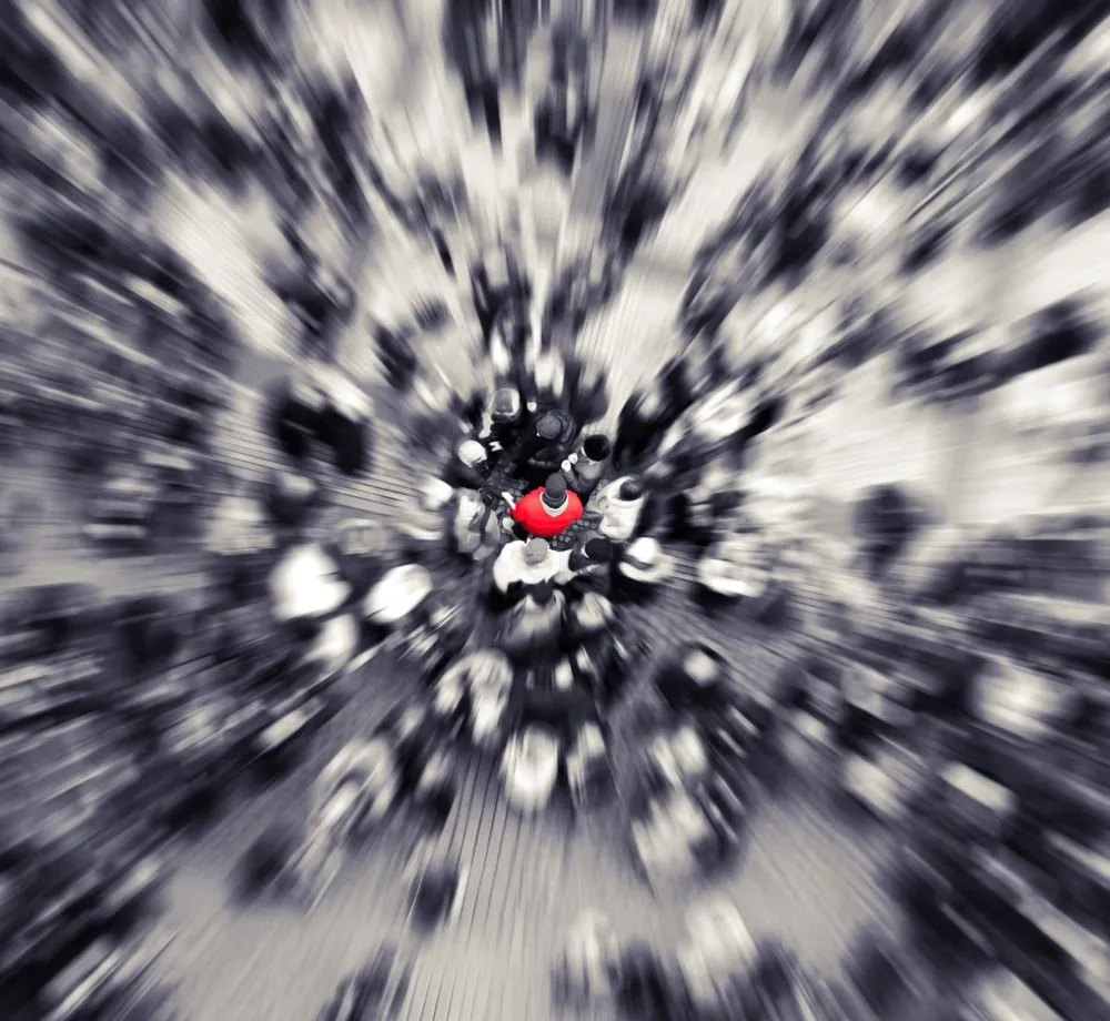 View,From,Above,The,Crowd,With,Pan,And,Zoom,Effect