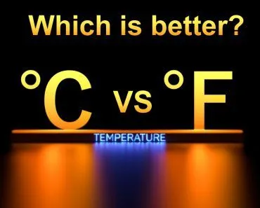 Celsius and Fahrenheit. Climatic weather signs. Glowing neon temperature the symbols. 3D render.
