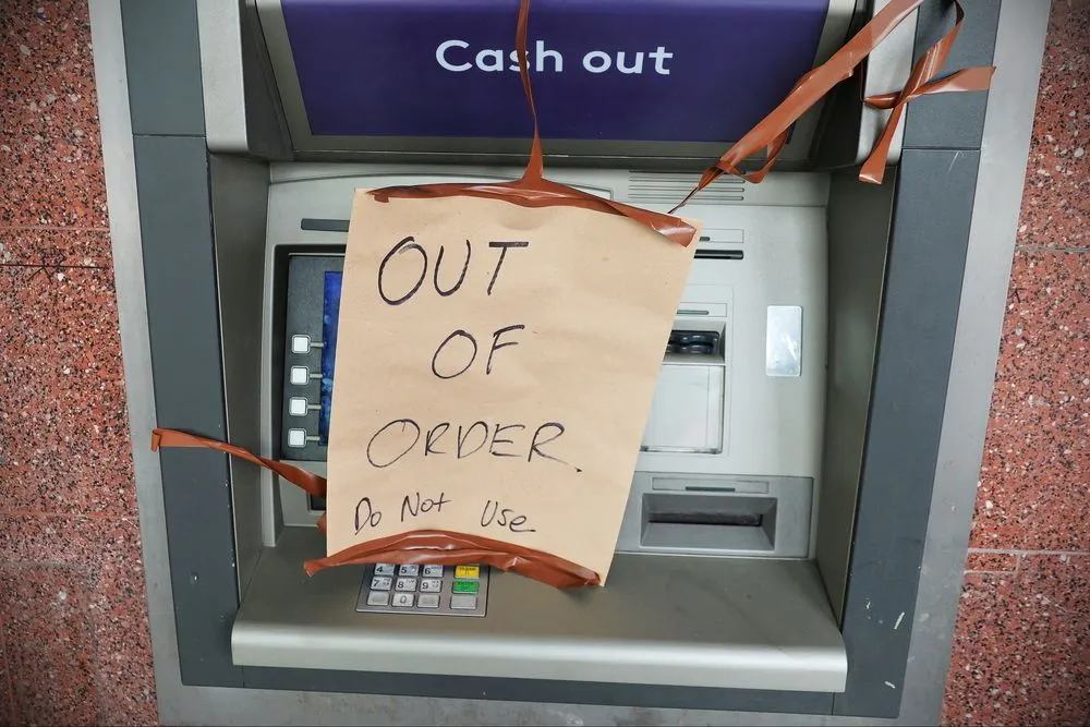 View,Of,An,Out,Of,Order,Automated,Teller,Machine,Or