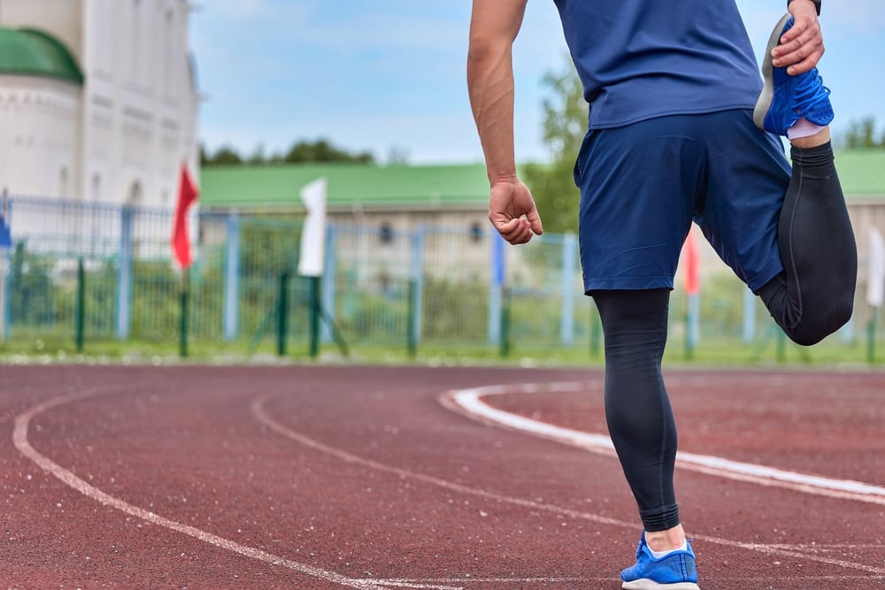 Long-legged,Athlete,In,A,Sports,Uniform,Prepares,For,The,Starting