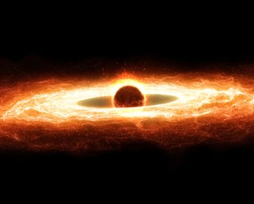 Supermassive,Black,Hole,With,Hot,Accretion,Disk,,3d,Rendering