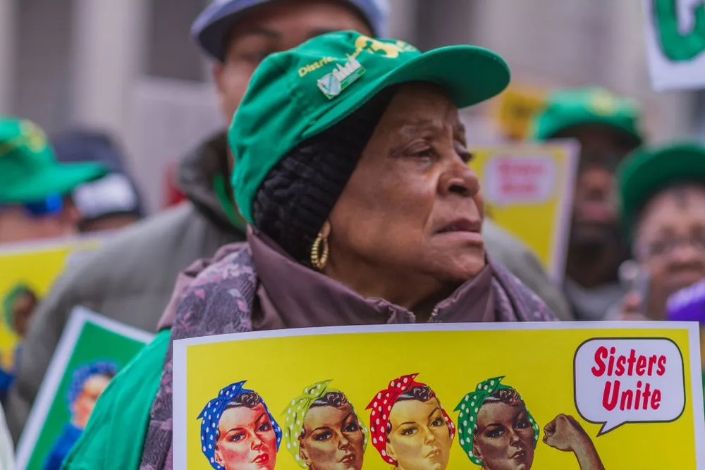 Women,Gathered,In,Foley,Square,In,Lower,Manhattan,On,January