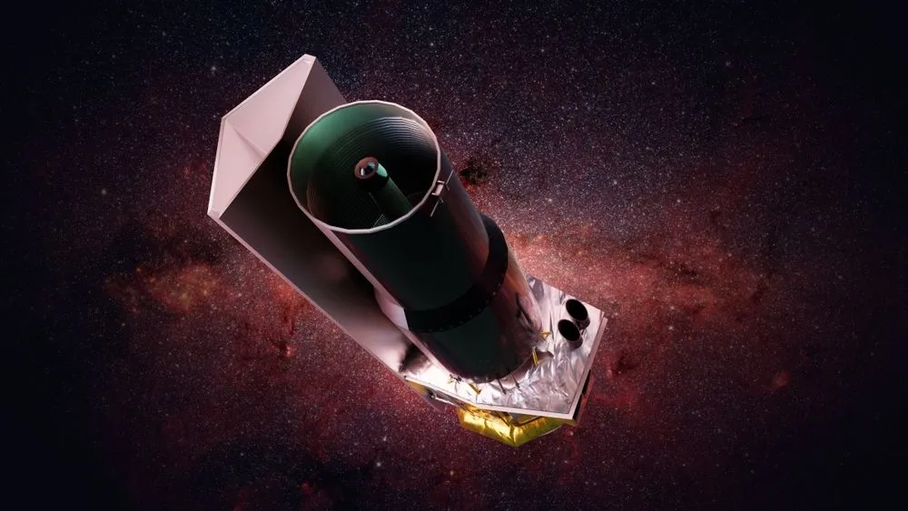 This is an illustration of the Spitzer space telescope launched in 2003. (Credits: joshimerbin/Shutterstock)