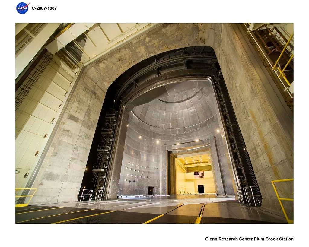 Space Power Facility’s testing chamber. (Credits: Defense Visual Information Distribution Service)