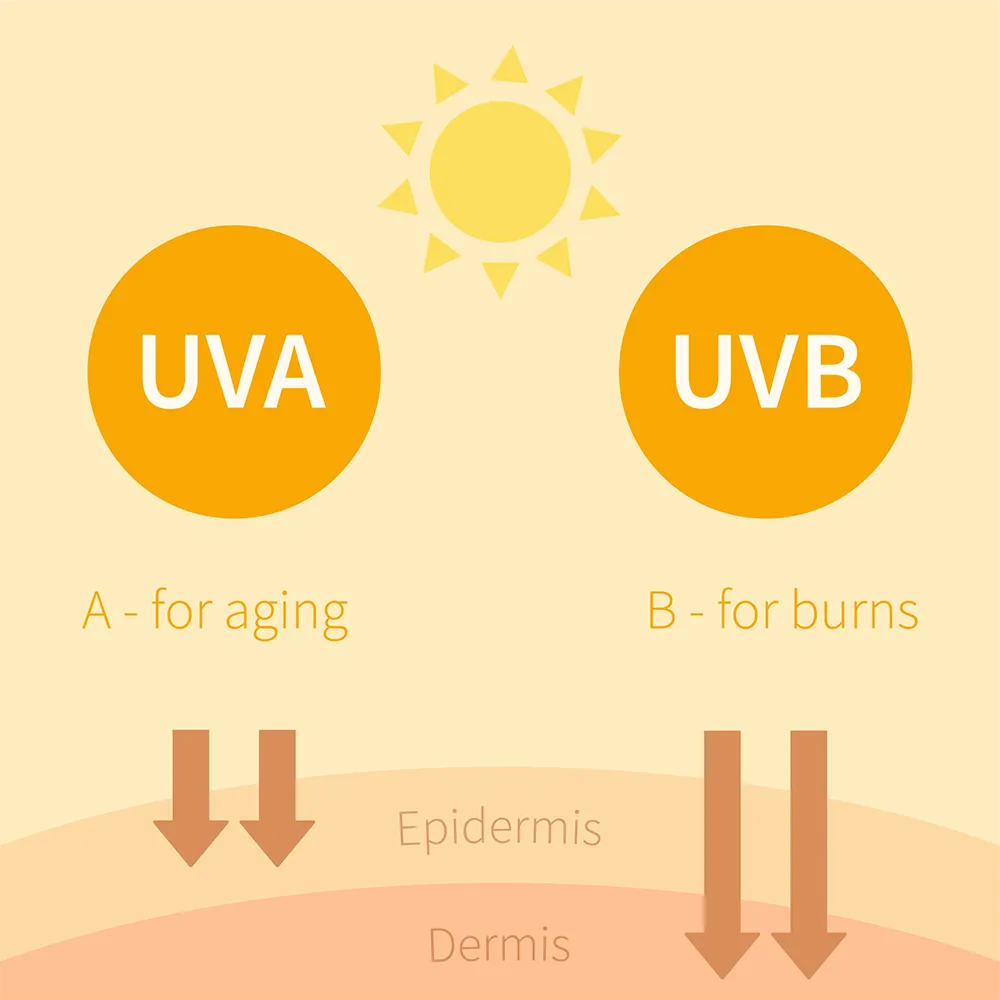 UVB rays reach deeper into the skin to cause skin damage, as well asDNAdamage, in some cases (Credits: yabluko_draws/Freepik)