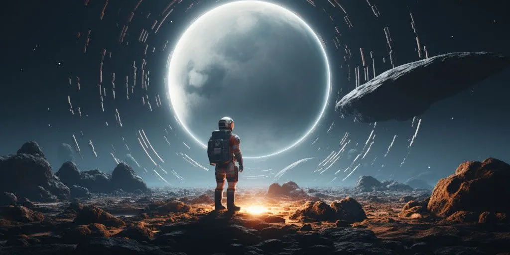 Astronaut, time and space (Credits: Midjourney)
