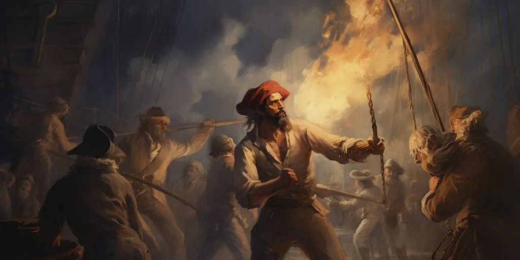 By disrupting the voyages of these imperialist nations, pirates can be seen as early symbols of defiance against the ruling powers of their time. (Credits: Midjourney)