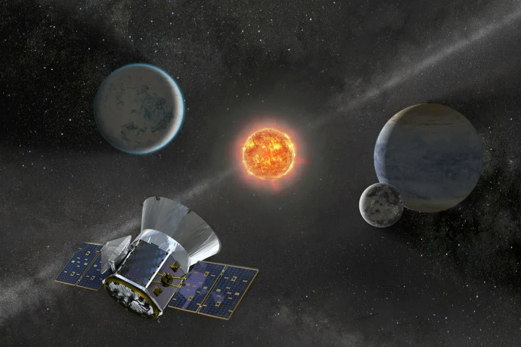 An illustration of NASA’s TESS (Credits: NASA)
