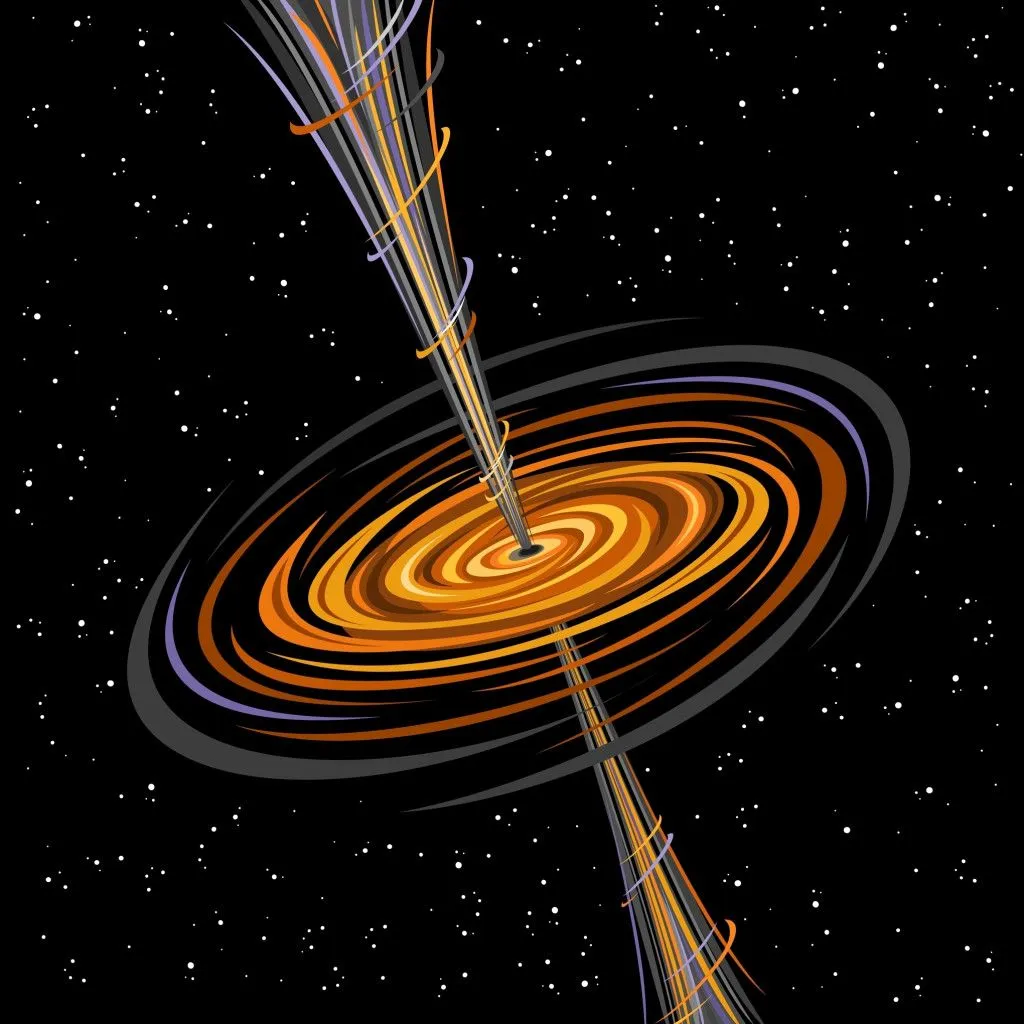 Illustration of black hole jets (Credits: mihmihmal/Shutterstock)
