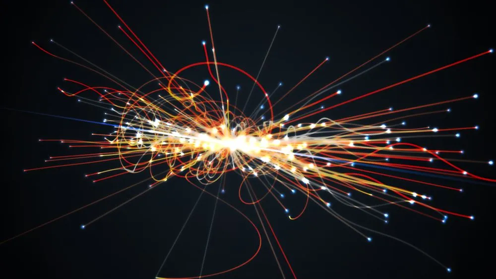 Illustration of particle collision at CERN (Credits: vchal/Shutterstock)