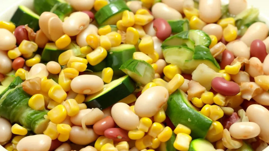 Corn, beans, an squash complement each other in nutrition