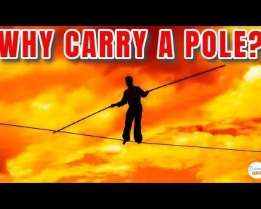 Why Do Tightrope Walkers Carry Long Poles when Walking on A Rope?